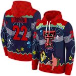 Personalized Texas Tech Red Raiders Spongebob Patrick Star All-Over Print Hoodie