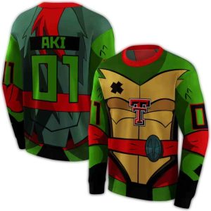 Personalized Texas Tech Red Raiders Superhero Armor All-Over Print Sweatshirt