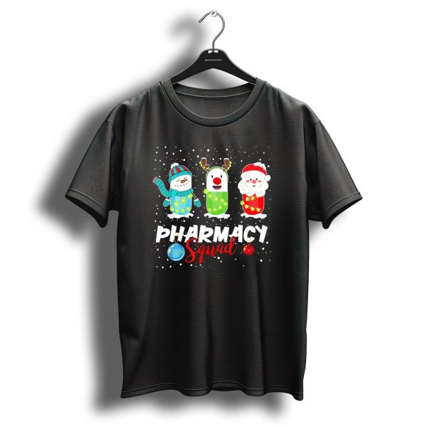 Pharmacy Squad Pills Snowman Santa Reindeer Christmas T Shirt 1 t shirt 1