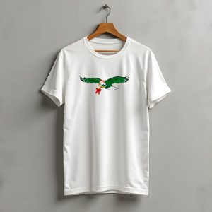 Philadelphia Eagles Christmas Santa Hat Football T-Shirt