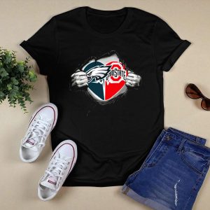 Philadelphia Eagles Ohio State Buckeyes Heart T Shirt