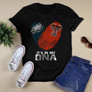 Philadelphia Eagles Texas Tech Fingerprint It's In My Dna T-Shirt