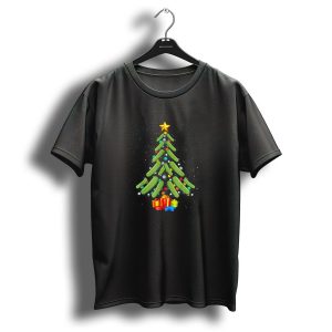 Pickle Lover Christmas Tree With Gifts And Star Decoration T-Shirt