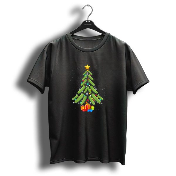 Pickle Lover Christmas Tree With Gifts And Star Decoration T Shirt 1 t shirt 1