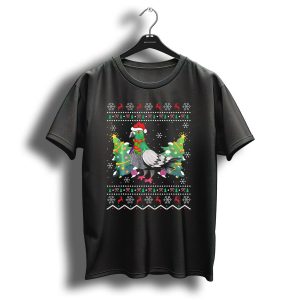 Pigeon Xmas Ugly Sweater Festive Christmas Tree T Shirt