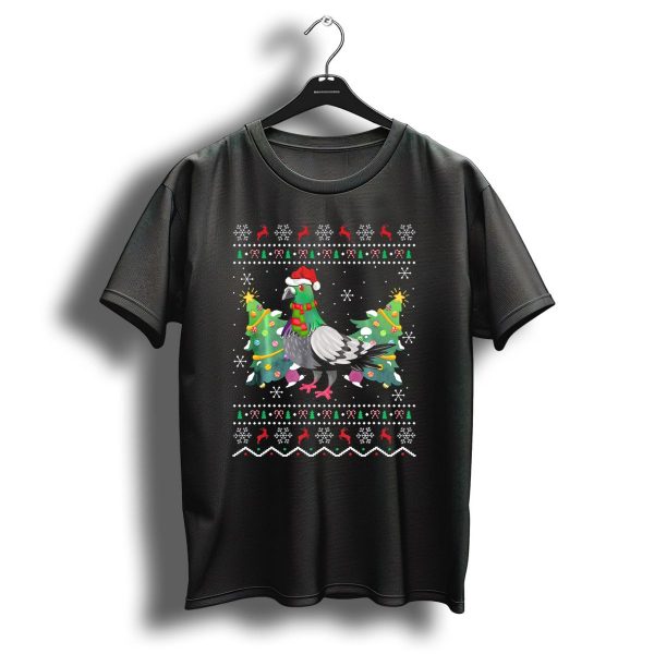 Pigeon Xmas Ugly Sweater Festive Christmas Tree T Shirt 1 t shirt 1