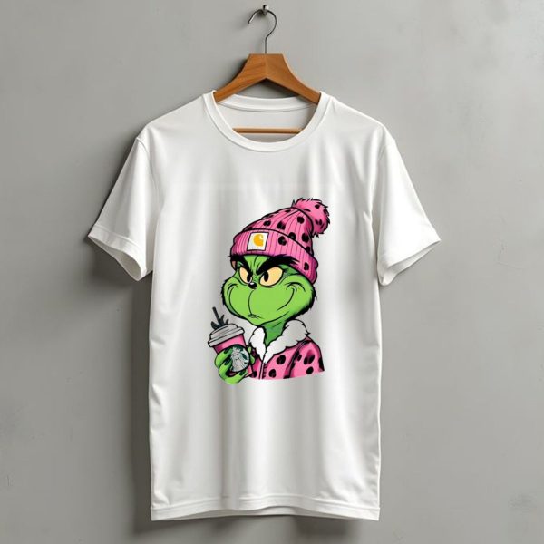 Pink Grinch Boujee Starbucks Christmas Coffee T Shirt 1 t shirt 1