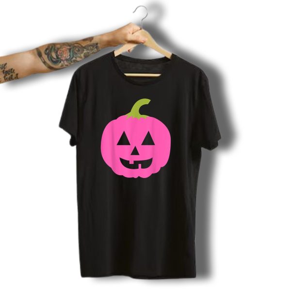 Pink Pumpkin Halloween Fashion Happy Adults T Shirt t shirt 1