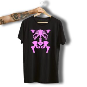 Pink Skeleton Ribcage Halloween Special T-Shirt
