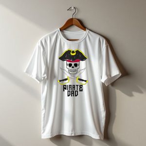 Pirate Dad Skull Captain Halloween Funny T-Shirt