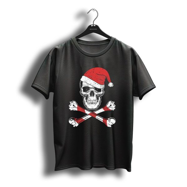 Pirate Jolly Roger Santa Hat Skull Christmas T Shirt t shirt 1