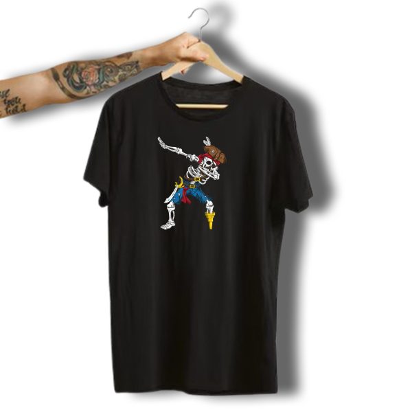 Pirate Skeleton Dabbing Costume Funny Halloween T Shirt t shirt 1