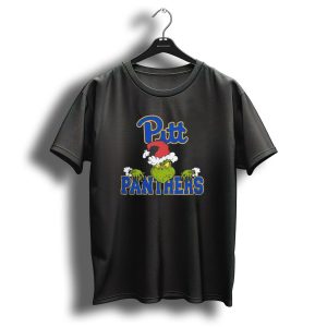 Pitt Panthers Grinch Christmas Football T-Shirt