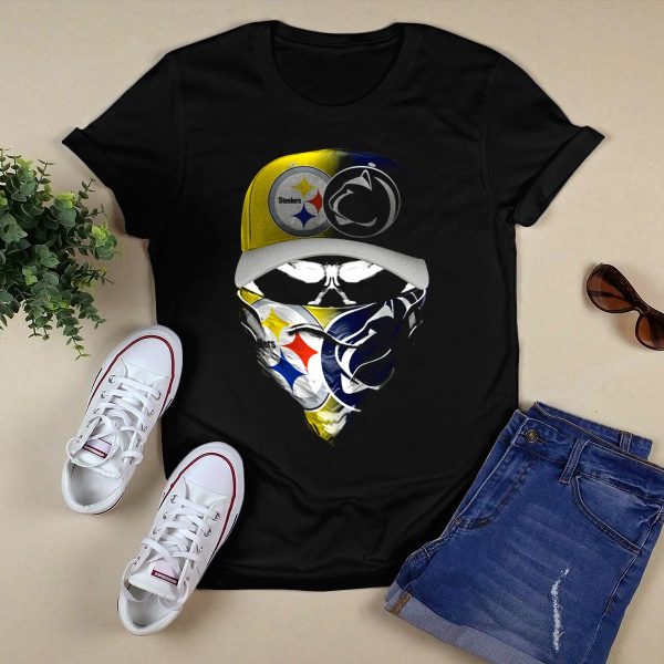 Pittsburgh Steelers Penn State Nittany Lions Skum 112 T Shirt Black 1