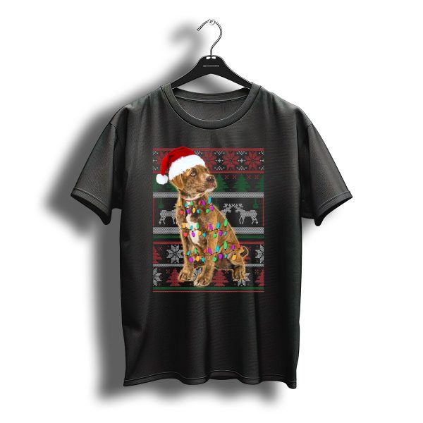 Plott Hound Christmas Sweater Santa Hat With Lights T Shirt t shirt 1