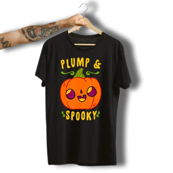 Plump And Spooky Pumpkin Halloween Face T Shirt t shirt 1