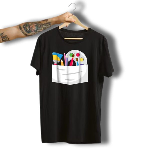 Pocket Full Of Art Supplies Funny Halloween Artist Costume For Art Lovers T Shirt t shirt 1