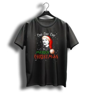 Poe Poe Poe Merry Christmas Santa Hat Edgar Allan Poe T Shirt