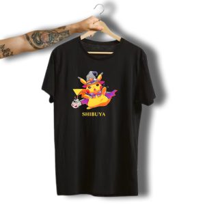 Pokeïåmon Shibuya Pikachu Halloween Witch Outfit Trick Or Treat T-Shirt