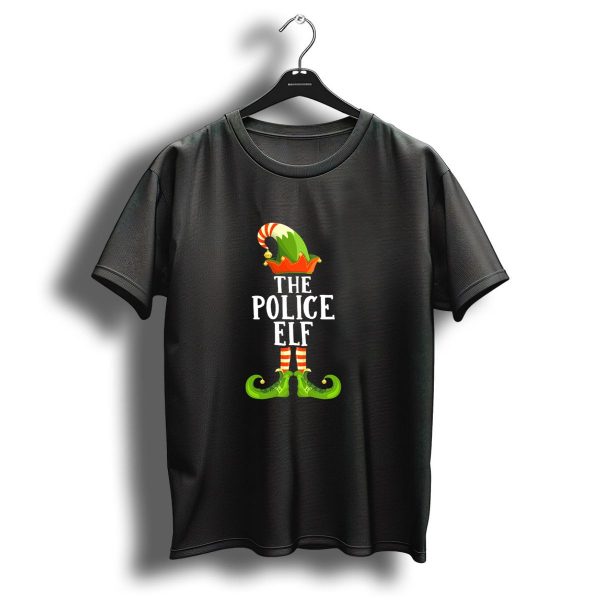 Police Elf Christmas Family Matching Costumes Holiday Humor T Shirt 1 t shirt 1