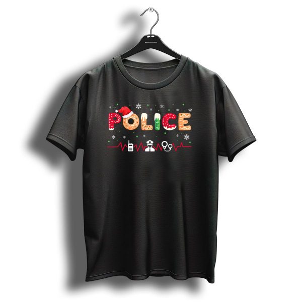 Police Santa Hat Christmas Costume Merry Holiday Patrol T Shirt 1 t shirt 1