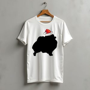 Pomeranian Christmas Santa Hat T-Shirt