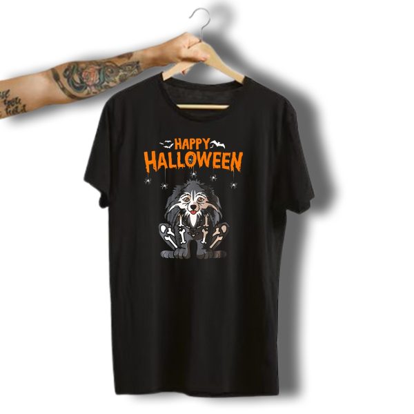 Pomeranian Mom Funny Dog Happy Halloween Skeleton T Shirt t shirt 1