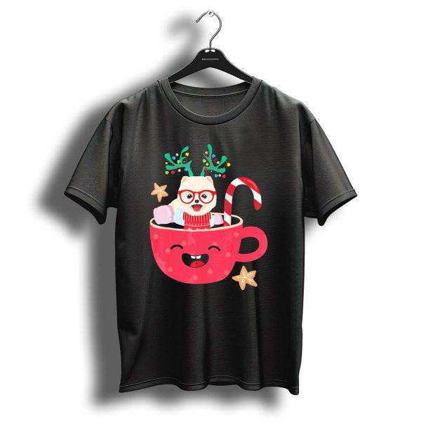 Pomeranian Teacup Christmas Holiday Candy Cane Gingerbread Antlers T Shirt 1 t shirt 1