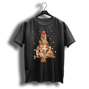 Poodle Christmas Tree With Festive Lights For Lovers T-Shirt