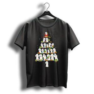 Poodle Dog Christmas Tree With Festive Decorations T-Shirt