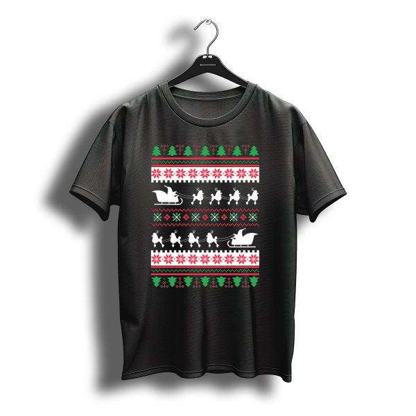Poodle Santas Reindeer Ugly Christmas T Shirt t shirt 1