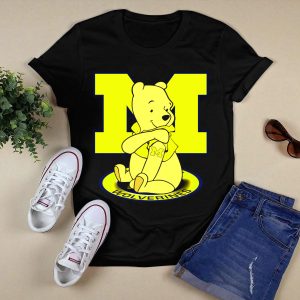 Pooh Bear Michigan Wolverines M Logo T-Shirt