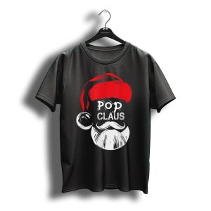 Pop Claus Christmas Grandpa Santa Beard Hat T-Shirt