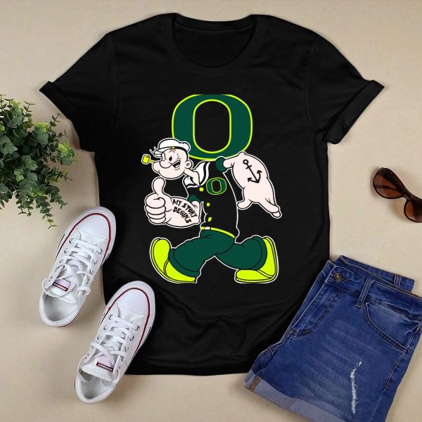 Popeye Style Oregon Ducks O Logo 302 My Story Begins T Shirt 1