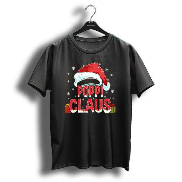 Poppi Claus Santa Hat Snowflakes Christmas Gifts T Shirt 1 t shirt 1