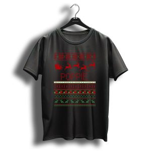 Poppie Christmas Reindeer Sleigh Ugly T Shirt