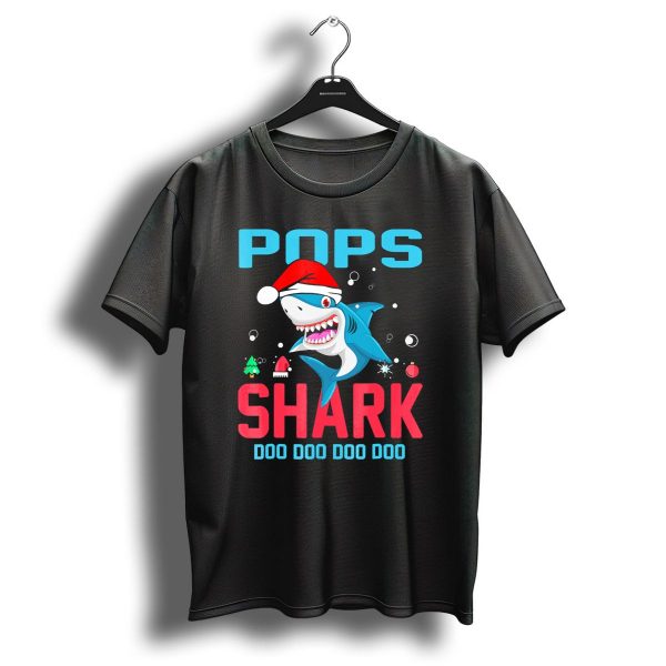 Pops Shark Doo Doo Doo Doo Santa Hat Christmas T Shirt 1 t shirt 1