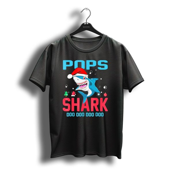 Pops Shark Doo Doo Doo Doo Santa Hat Christmas T Shirt t shirt 1