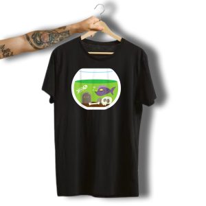 Pregnant Skeleton Fishbowl Halloween Rip T-Shirt