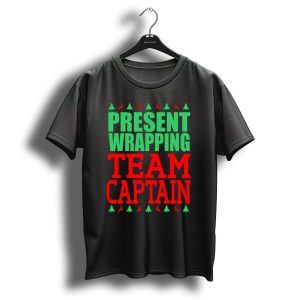 Present Wrapping Team Captain Christmas Trees Reindeer T Shirt