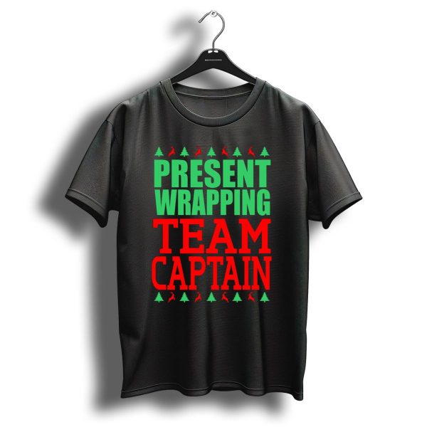 Present Wrapping Team Captain Christmas Trees Reindeer T Shirt 1 t shirt 1