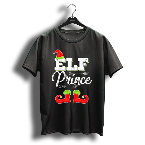 Prince Elf Matching Family Christmas Cos Elf Prince Hat Boots Holiday T Shirt 1 t shirt 1