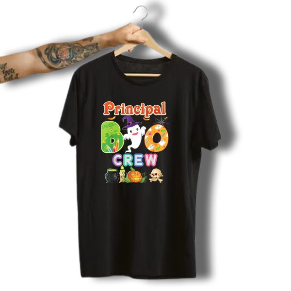 Principal Boo Crew Team Ghost Teacher Halloween Squad T Shirt t shirt 1