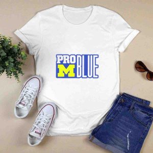Pro Blue Michigan Wolverines Coach Jim Harbaugh T-Shirt