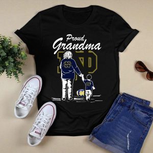 Proud Grandma Notre Dame Fighting Irish Family Football Heritage T-Shirt