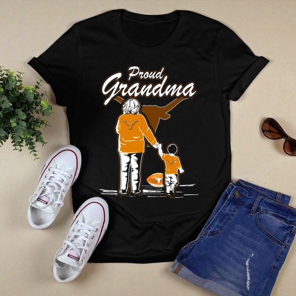 Proud Grandma Texas Longhorns Football Family T Shirt Style 1 Black 1