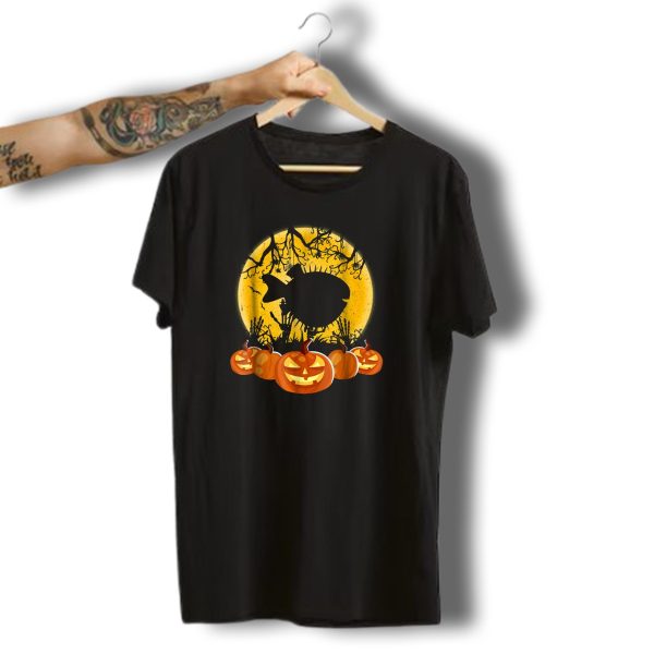 Puffer Fish Pumpkin Halloween Moon T Shirt t shirt 1
