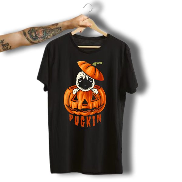 Pugkin Halloween Pumpkin Costume For Pug Dog Lovers T Shirt t shirt 1