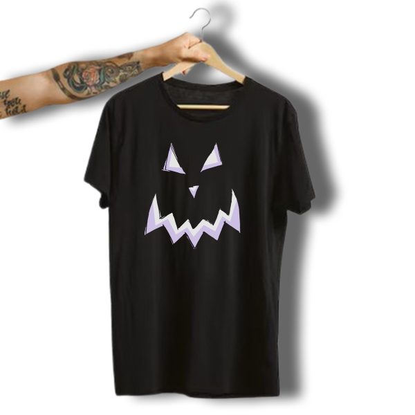 Pumpkin Creepy Monster Face Halloween Present Cut T Shirt t shirt 1