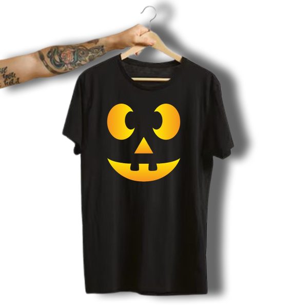 Pumpkin Face Funny Halloween Jack O Lantern Smile T Shirt t shirt 1